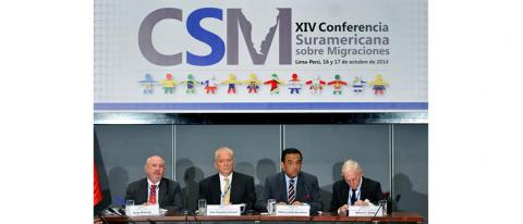 La OIM destaca el impulso de los gobiernos de la región por avanzar en la vinculación entre la migración e inclusión social en el inicio de la Conferencia Suramericana sobre Migraciones en Lima, Perú